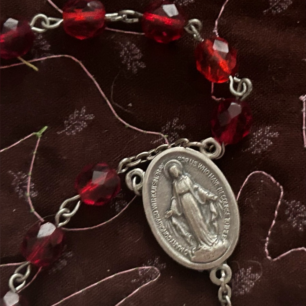 Vintage silver crosses and wrist rosary